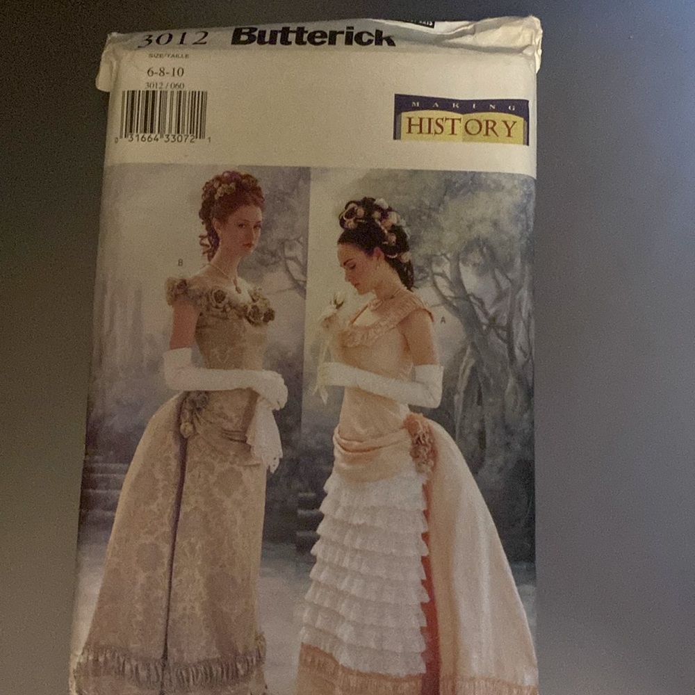 Butterick historical pattern out of print 3012 sizes 6-10 titanic/brigerton